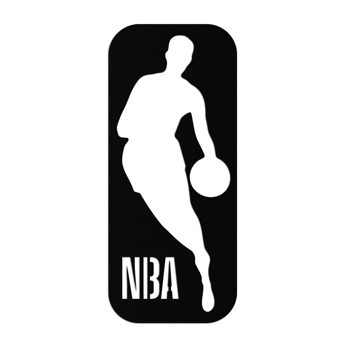 NBA Basketball Player Silhouette Metal Wall Art – Iconic Sports Decor for Game Rooms- KAF676