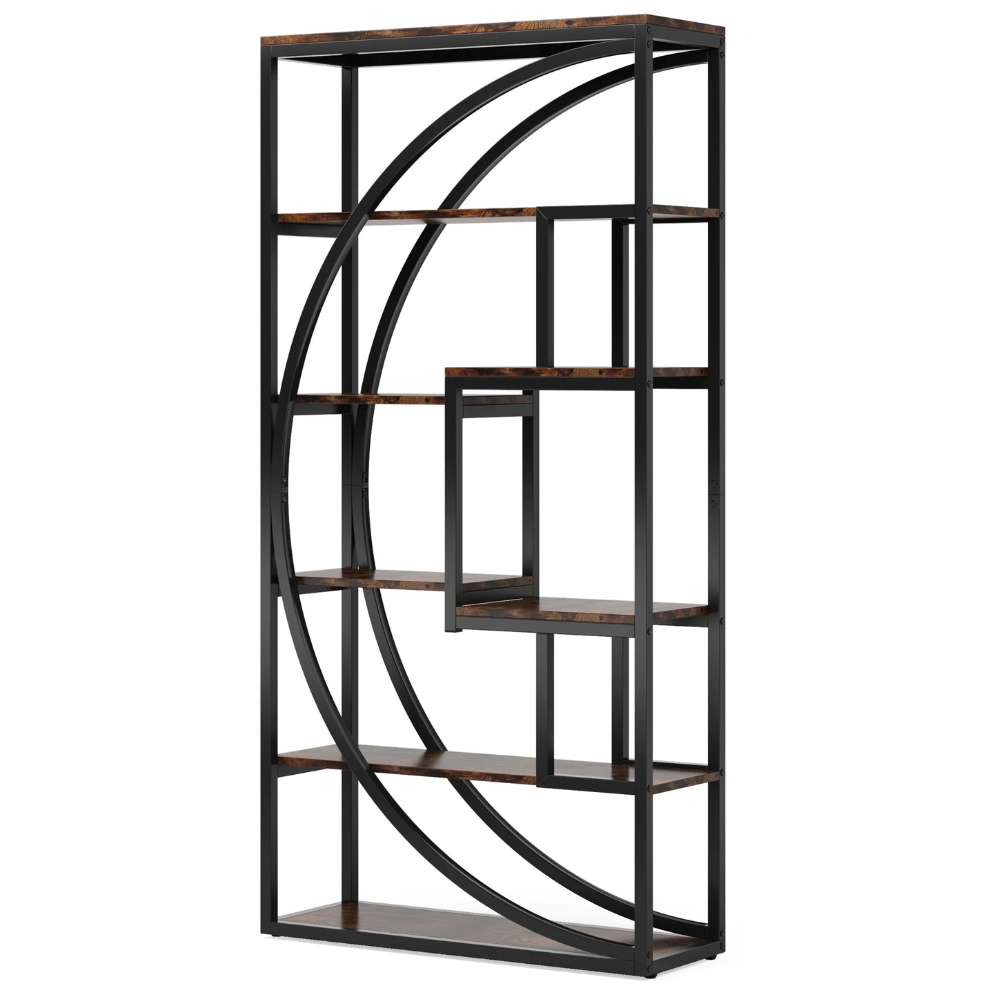 Tribesigns Bookshelf, Industrial 5-Tier Etagere Bookcase