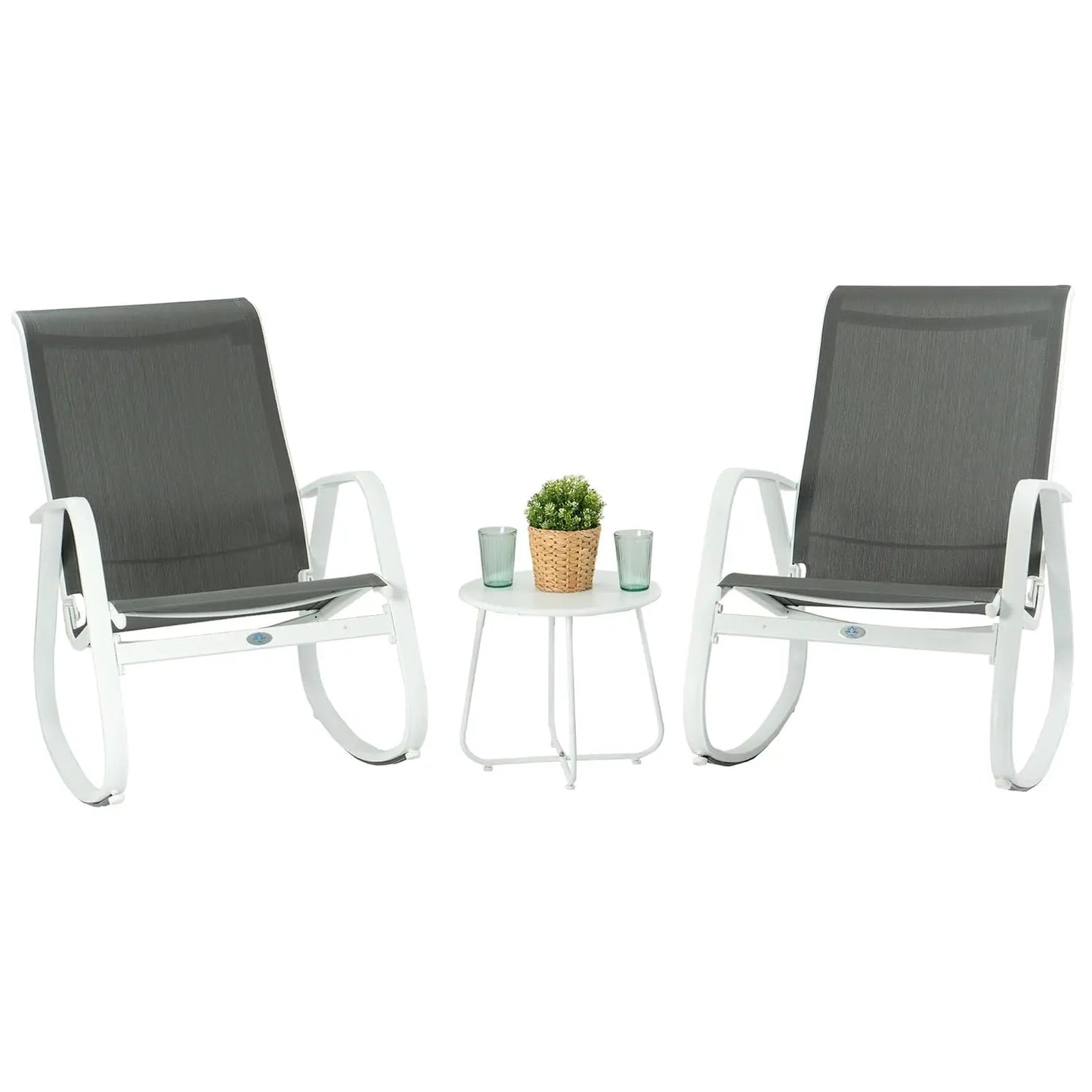 Outdoor Contemporary Patio Rocking Sling Chair