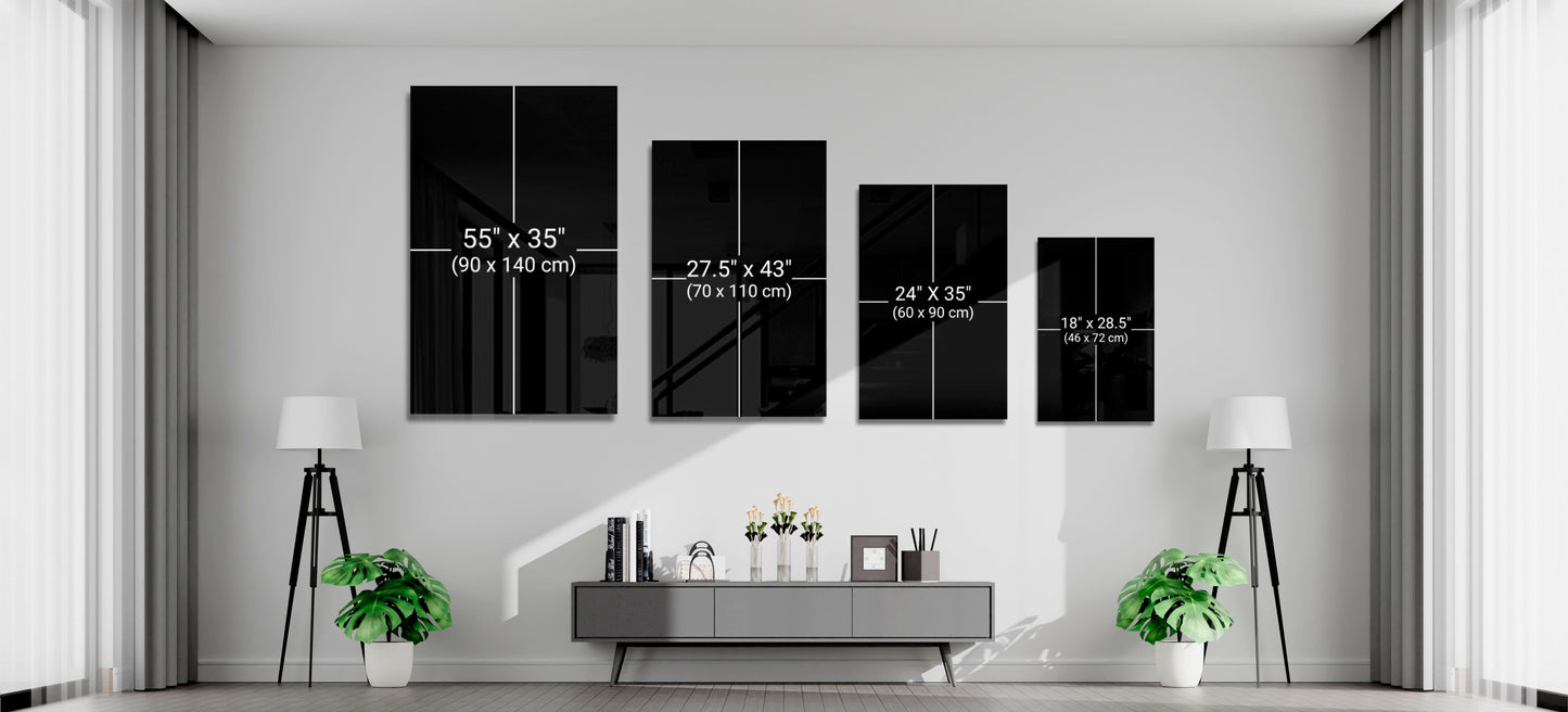 Psalm Typography Word Cross Glass Wall Art