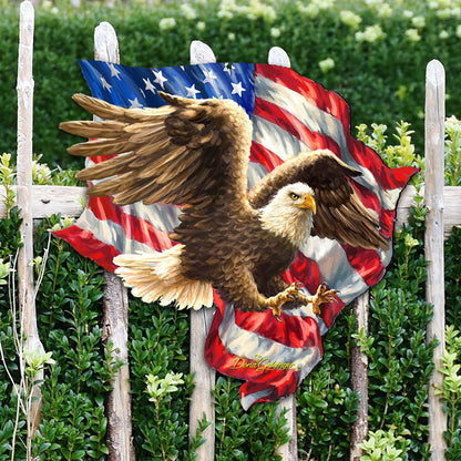 American Liberty Eagle Holiday Door Decor by D. Gelsinger - American Christmas Decor - 8461052H-1432