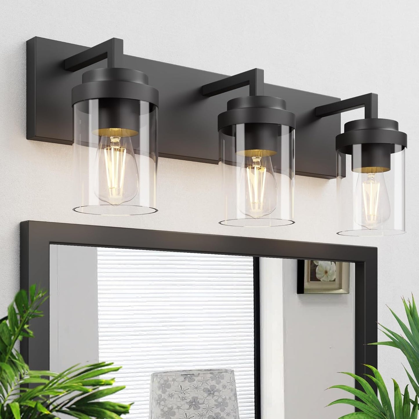 Vanity Light with Clear Glass Shade