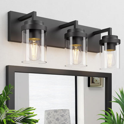 Vanity Light with Clear Glass Shade