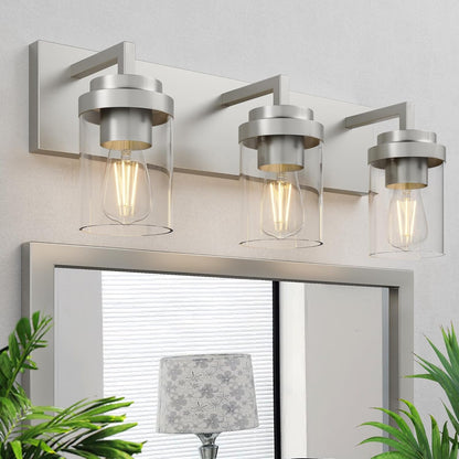Vanity Light with Clear Glass Shade