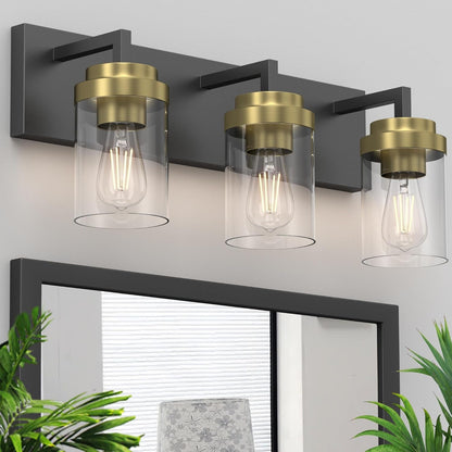 Vanity Light with Clear Glass Shade