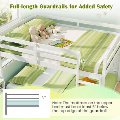 Full Over Full Bunk Bed Low-to-ground Bunk Bed