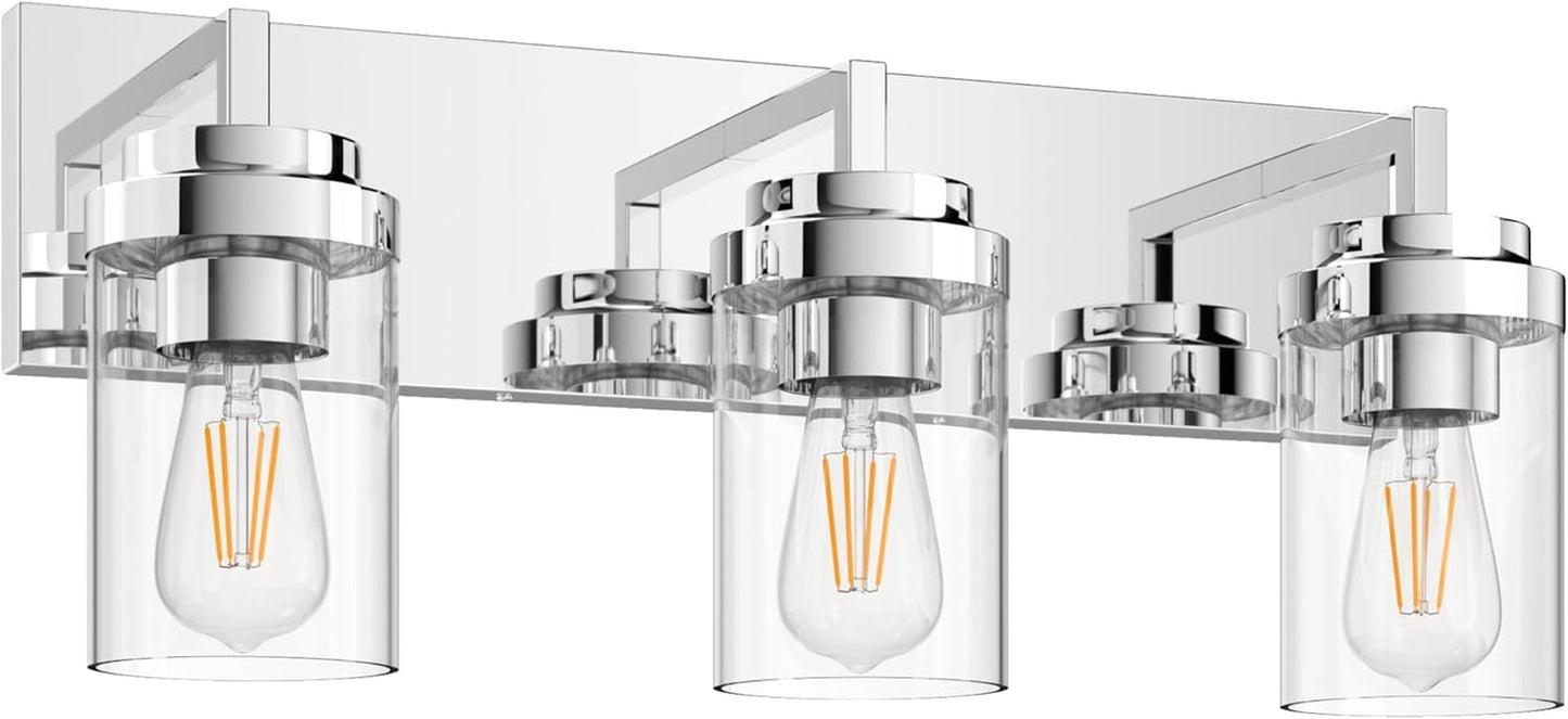 Vanity Light with Clear Glass Shade