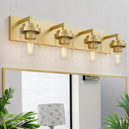 Vanity Light with Clear Glass Shade
