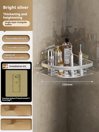 Anti-Rust Metal Steel Shower Rack-Large Capacity,Bathroom Organizing Shelves, Convenient Storage And Home Decoration
