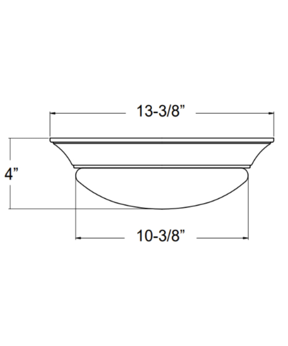13"w 1-Light LED Flush Mount Ceiling Light Fixture Brushed Nickel Finish by RP Lighting