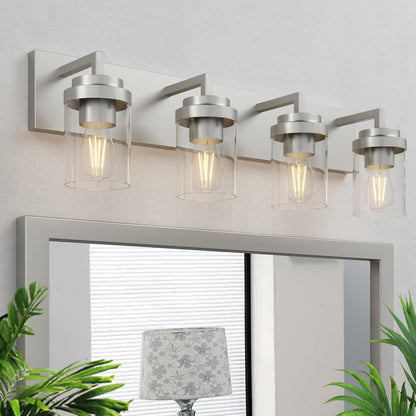 Vanity Light with Clear Glass Shade