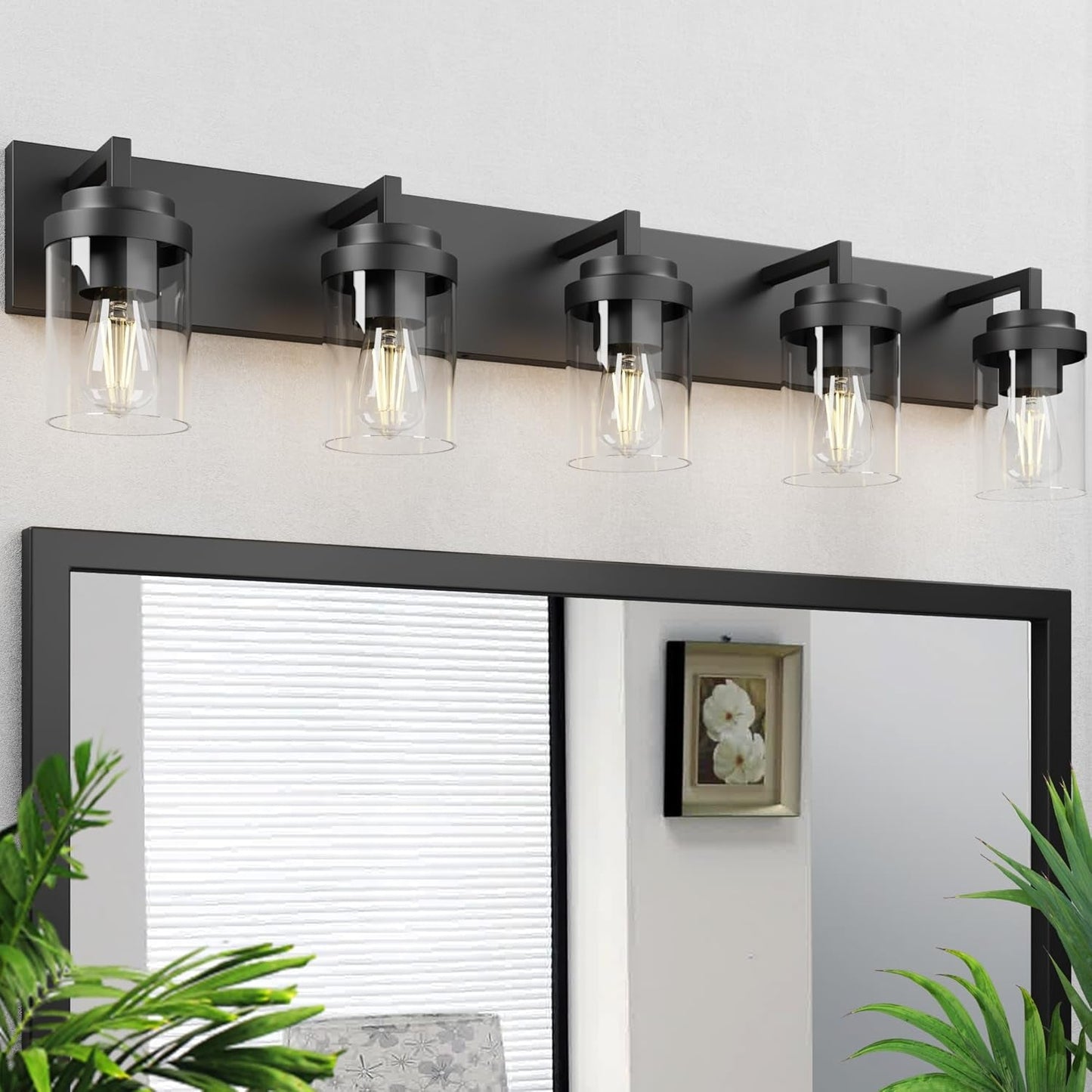 Vanity Light with Clear Glass Shade