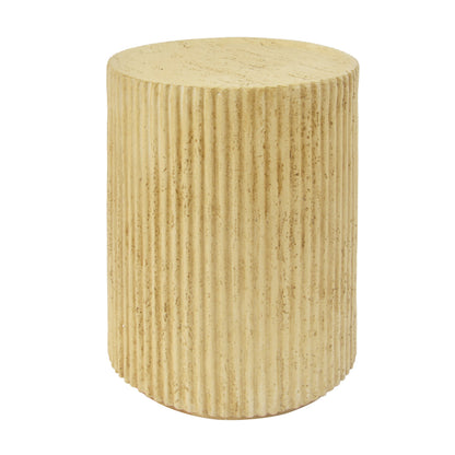 Cylindrical Outdoor Side Table Antique Brown MGO