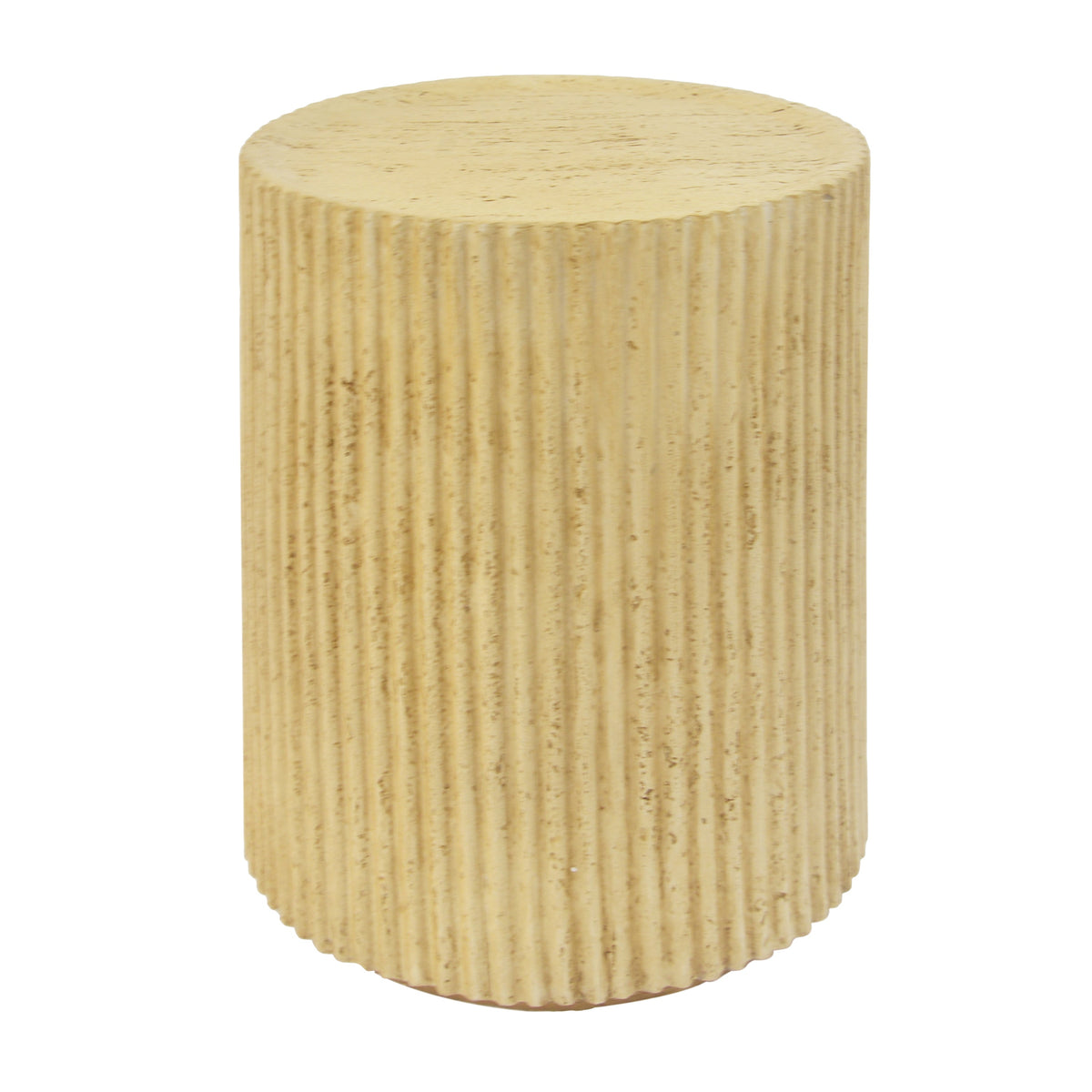 Cylindrical Outdoor Side Table Antique Brown MGO