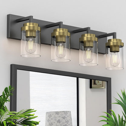 Vanity Light with Clear Glass Shade