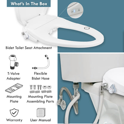 BUTT BUDDY Suite - Smart Bidet Toilet Seat Attachment (Cool & Warm Water Sprayer, Air Dryer & Heated Seat )