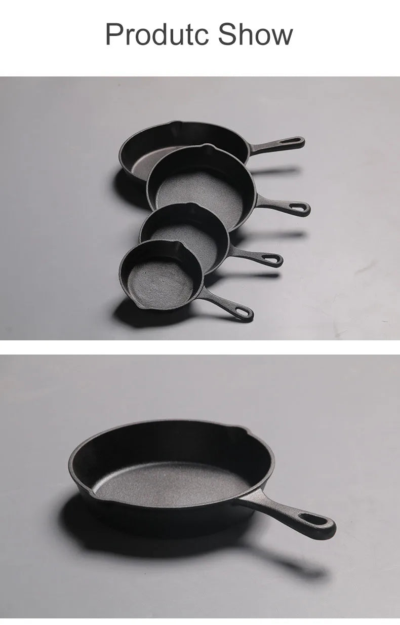 SHANGPEIXUAN Cast Iron Pre-Seasoned Skillet