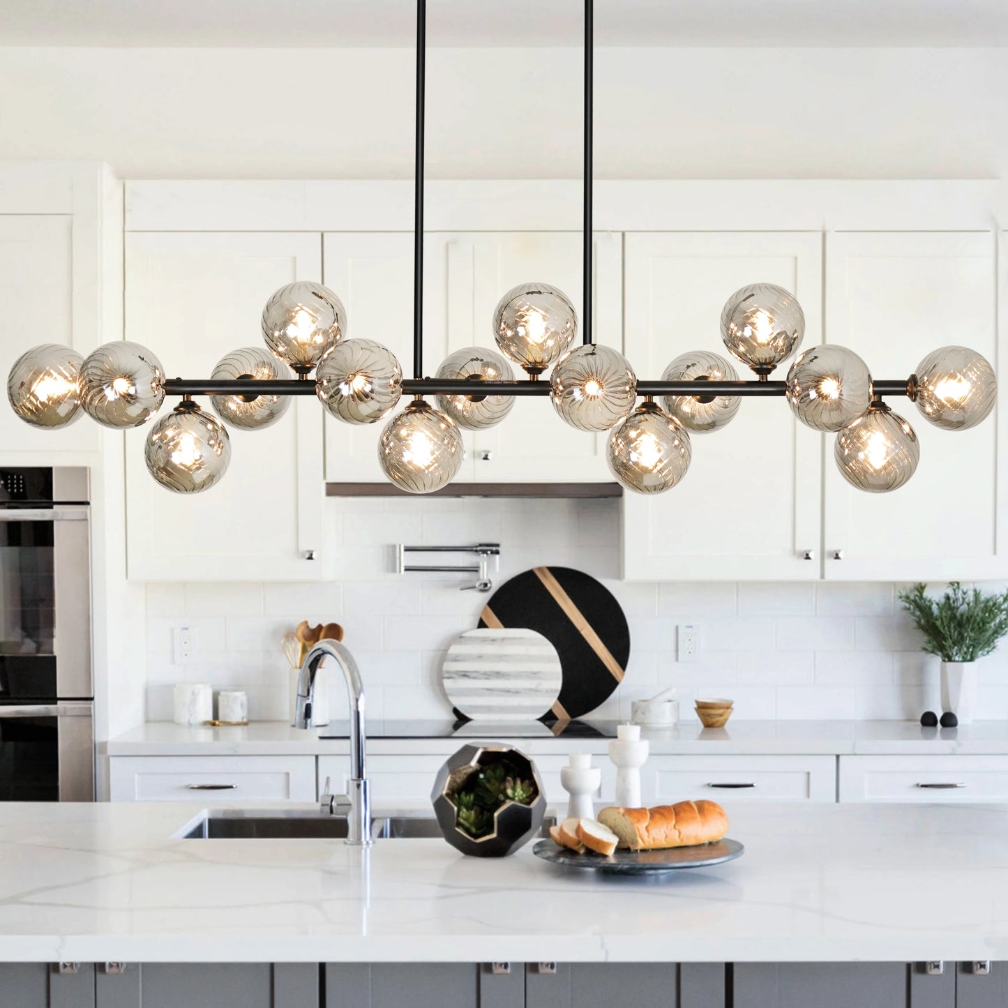 Mid Century Modern Chandelier 16-Lights Sputnik Chandelier 54in