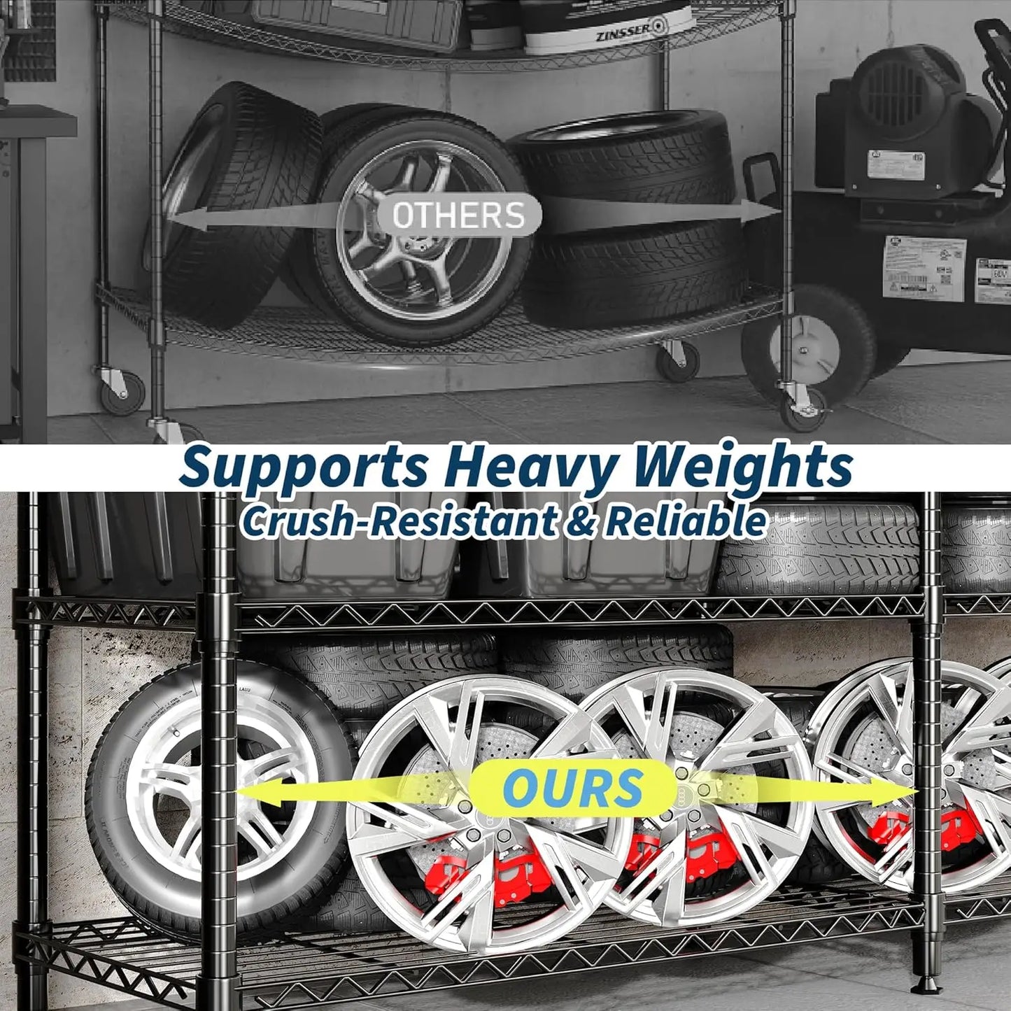 Heavy Duty Storage Shelves 4/5 Tiers Metal Shelving Unit Adjustable