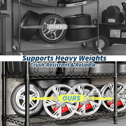 Heavy Duty Storage Shelves 4/5 Tiers Metal Shelving Unit Adjustable