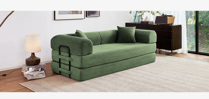 79'' Boneless Couch Foldable Convertible Futon Sleeper Sofa Bed