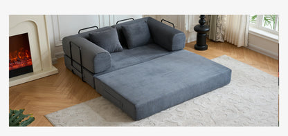 79'' Boneless Couch Foldable Convertible Futon Sleeper Sofa Bed