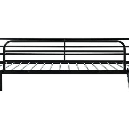 Bunk Bed with Slide or Kids,Bunk Bed Twin Over Twin, Metal Junior House Low Bunk Bed, Toddler loor Bunk Beds e with Guardrail or