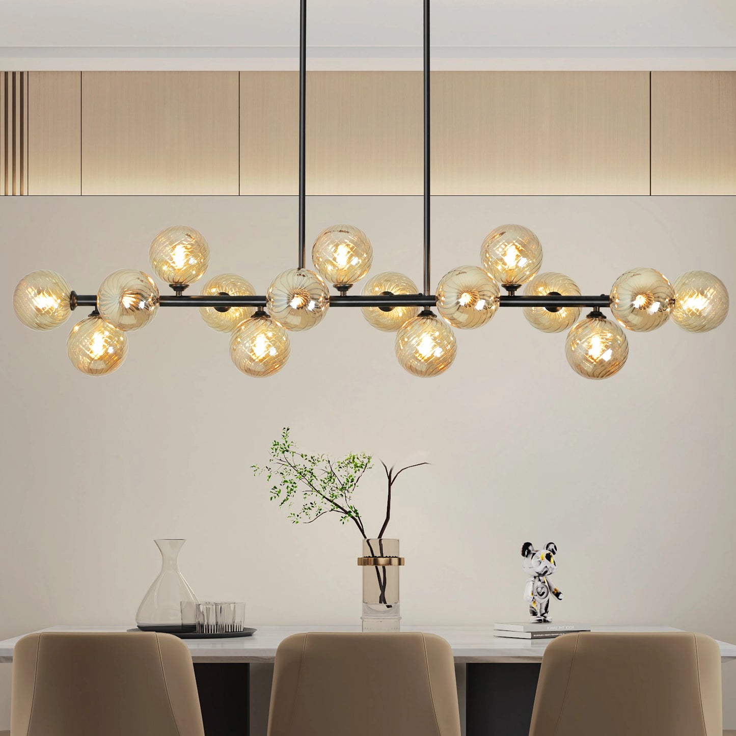 Mid Century Modern Chandelier 16-Lights Sputnik Chandelier 54in