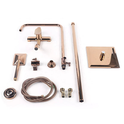 Luxury Shower Faucet Rainfall Shower Head Combo Set