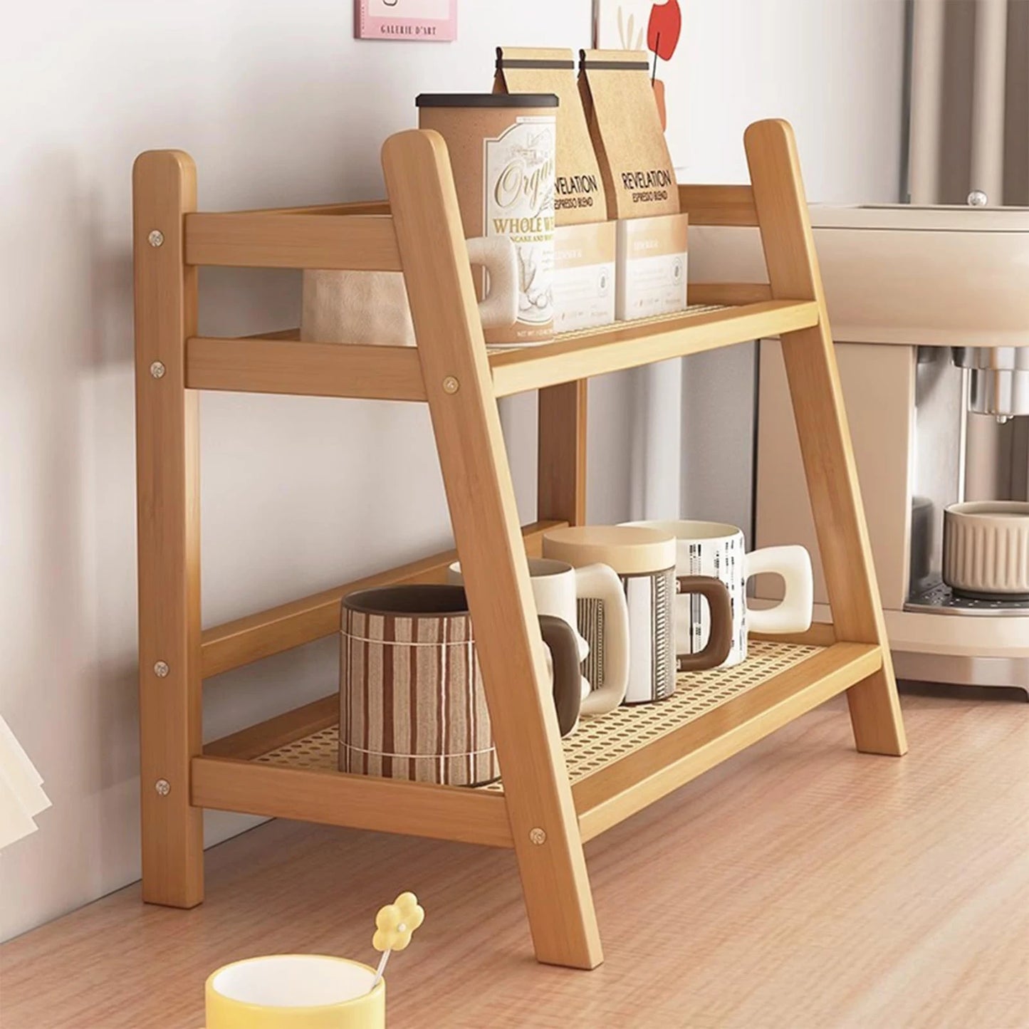Double Layer Desktop Organizer Shelf