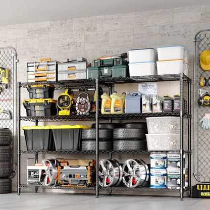 Heavy Duty Storage Shelves 4/5 Tiers Metal Shelving Unit Adjustable