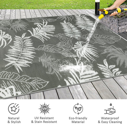 Outdoor Plastic Carpet Outdoor Rugs Waterproof Reversible Camping Mat Outdoor Plastic Straw Rugs RV Mat For Family Camp Picnic