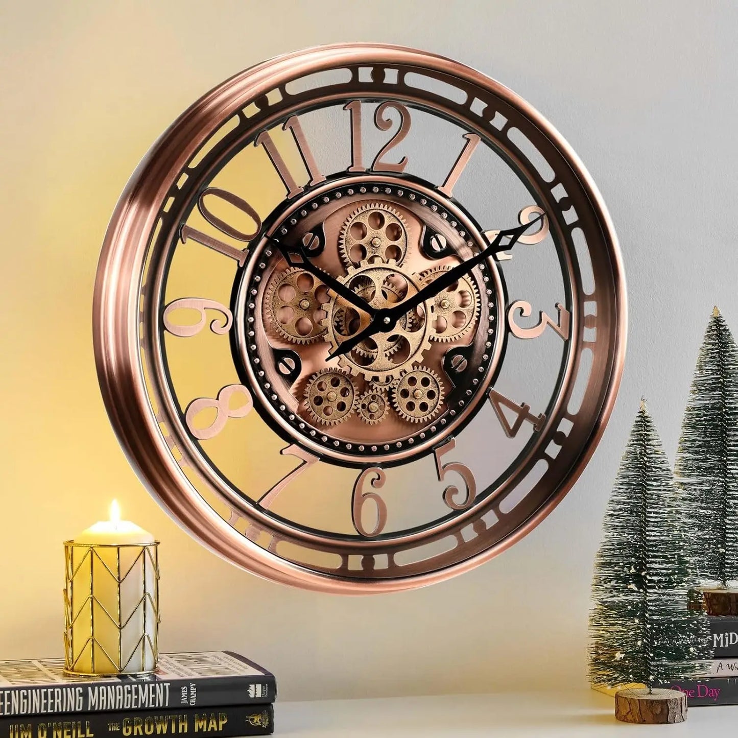 21 Inch Moving Gear Wall Clock