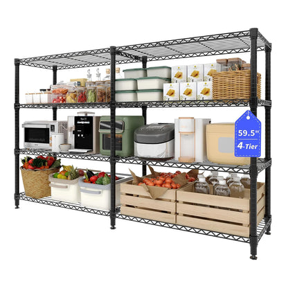 Heavy Duty Storage Shelves 4/5 Tiers Metal Shelving Unit Adjustable