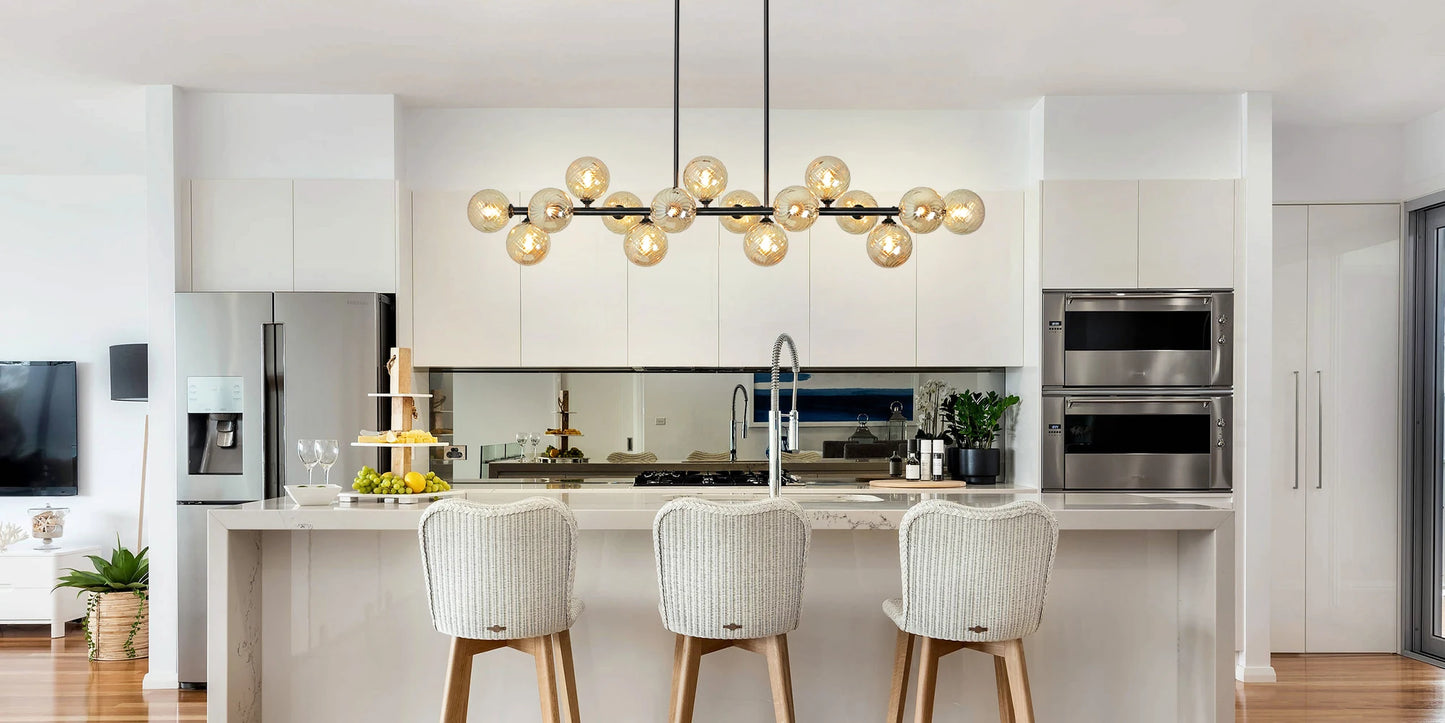 Mid Century Modern Chandelier 16-Lights Sputnik Chandelier 54in