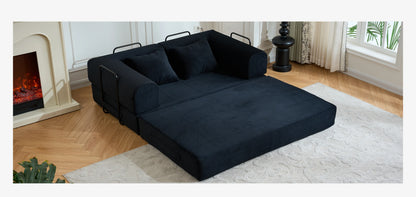 79'' Boneless Couch Foldable Convertible Futon Sleeper Sofa Bed