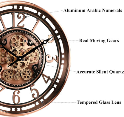 21 Inch Moving Gear Wall Clock