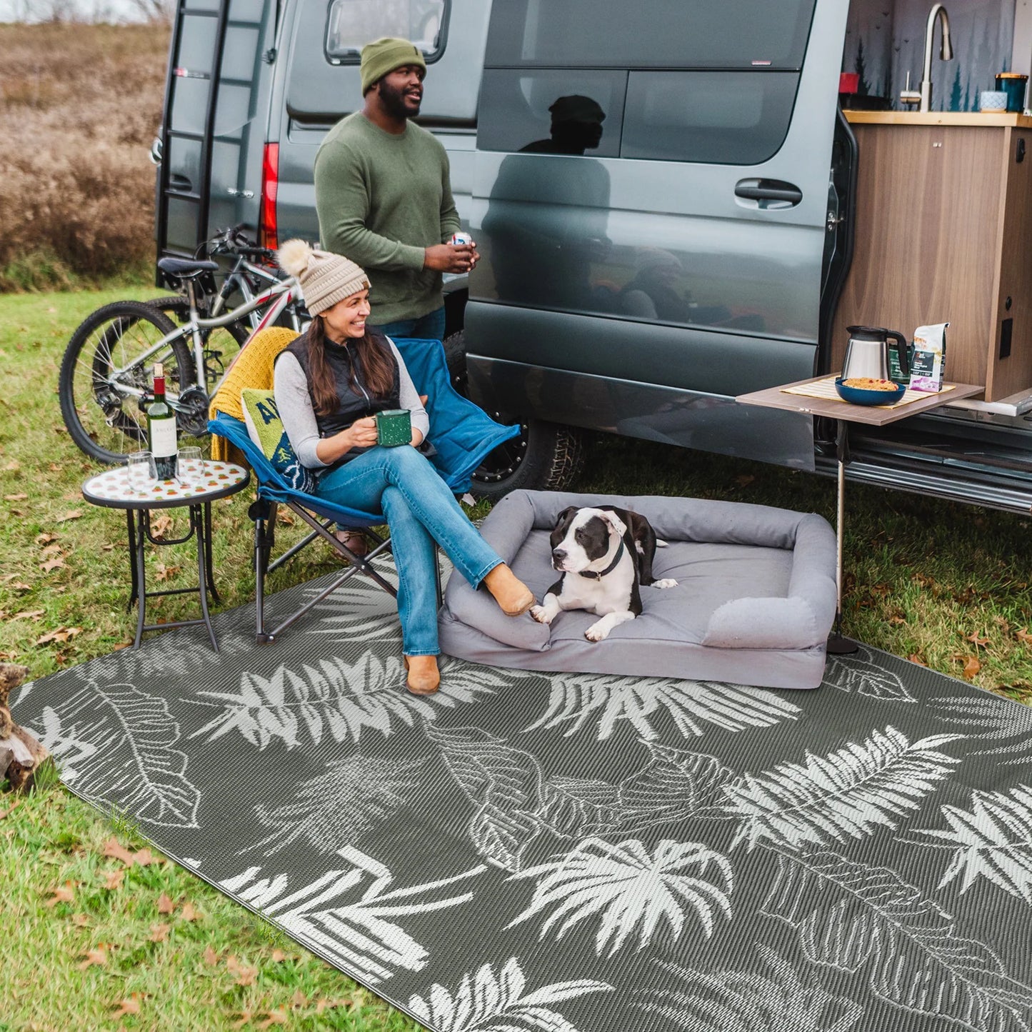 Outdoor Plastic Carpet Outdoor Rugs Waterproof Reversible Camping Mat Outdoor Plastic Straw Rugs RV Mat For Family Camp Picnic