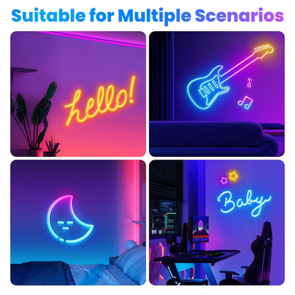 Flexible LED Light Strip With Remote And APP Control RGB Lighting Strip For Bedroom
