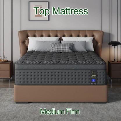 LayRoad Spring Mattress Single/Double/Queen/King Sizes Memory Foam Mattress Medium Firmness Pressure Relief