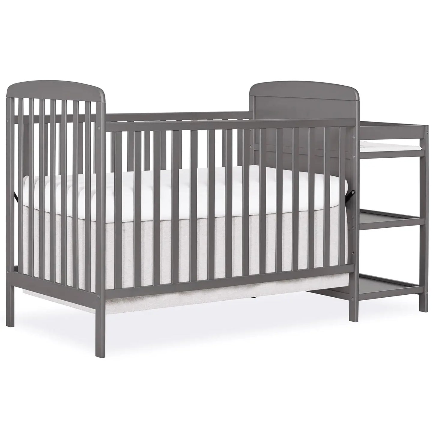 3-in-1 Convertible Baby Crib with Changing Table, Adjustable Mattress Heights, GREENGUARD Gold Certified for Safety