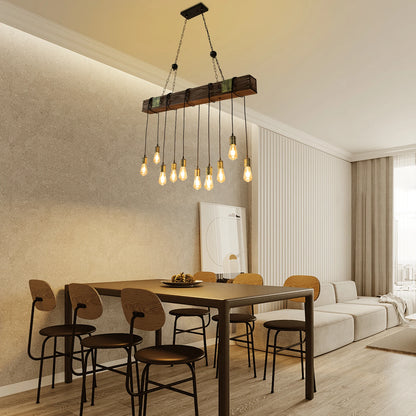Vintage Wood Ceiling Chandelier