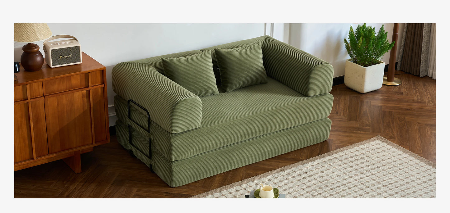 79'' Boneless Couch Foldable Convertible Futon Sleeper Sofa Bed