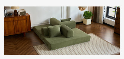 79'' Boneless Couch Foldable Convertible Futon Sleeper Sofa Bed