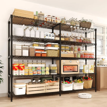 Heavy Duty Storage Shelves 4/5 Tiers Metal Shelving Unit Adjustable