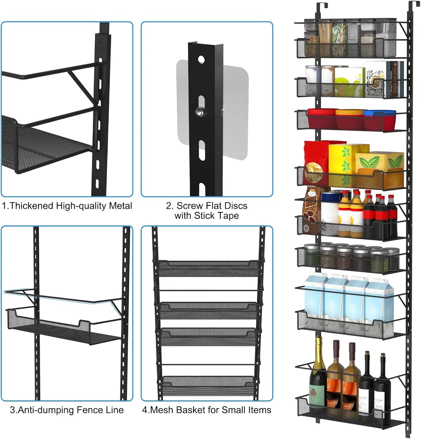 8-Tier Adjustable Over-the-Door  Organizer