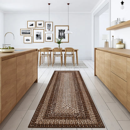Washable Area Rugs  Braided Print Non Slip Rug
