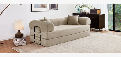 79'' Boneless Couch Foldable Convertible Futon Sleeper Sofa Bed