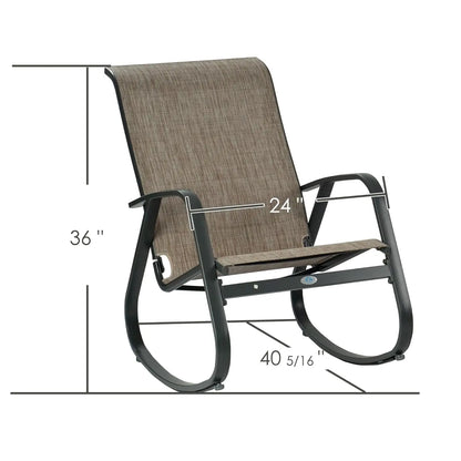 Outdoor Contemporary Patio Rocking Sling Chair