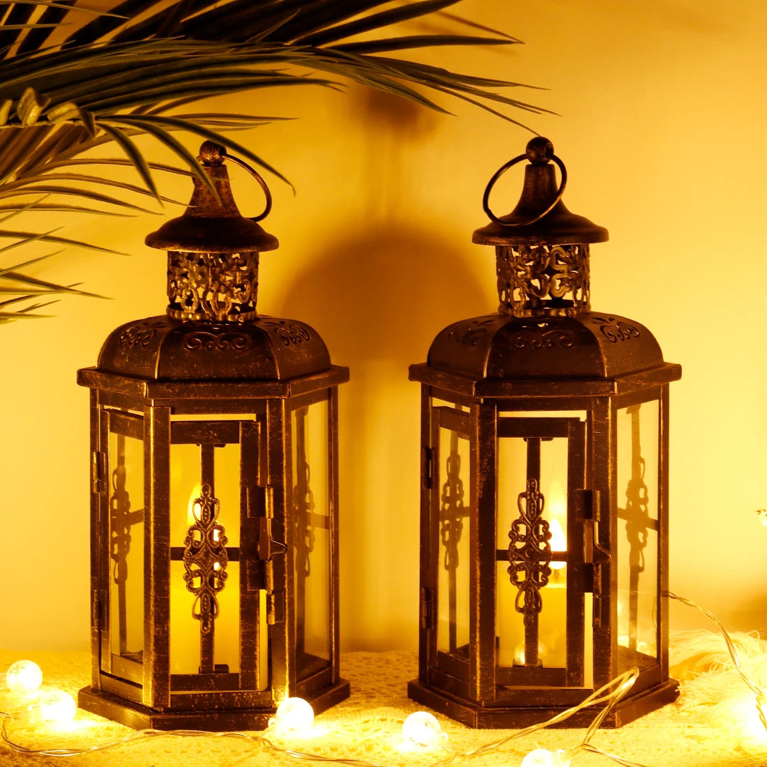 Vintage Nordic Candle Holder, Hanging Lantern